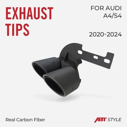 Asign Real Carbon Fiber Exhaust Tips For B9.5 2020-2024 Audi A4/S4