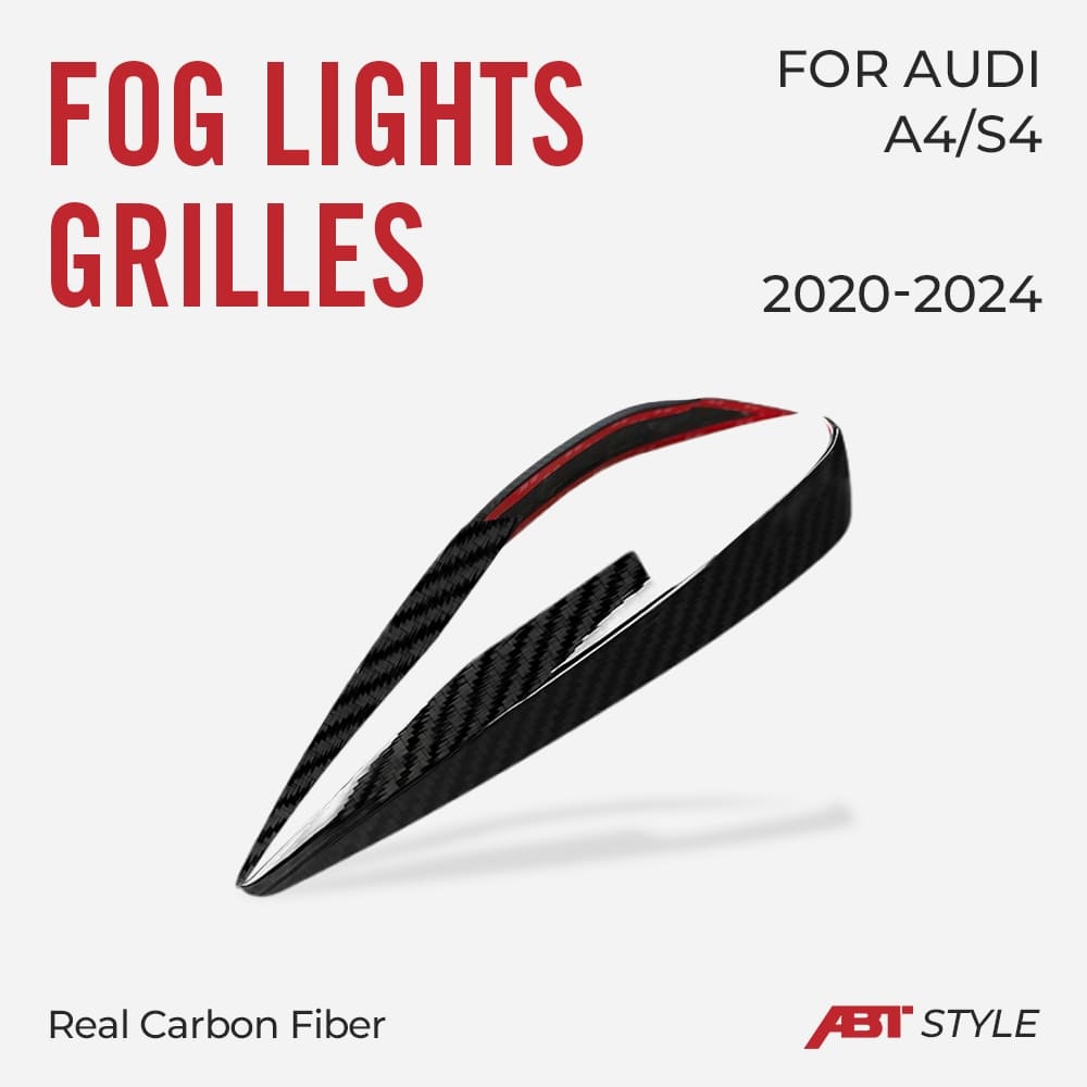 Asign Real Carbon Fiber Fog Lights Grilles For B9.5 2020-2024 Audi A4/S4