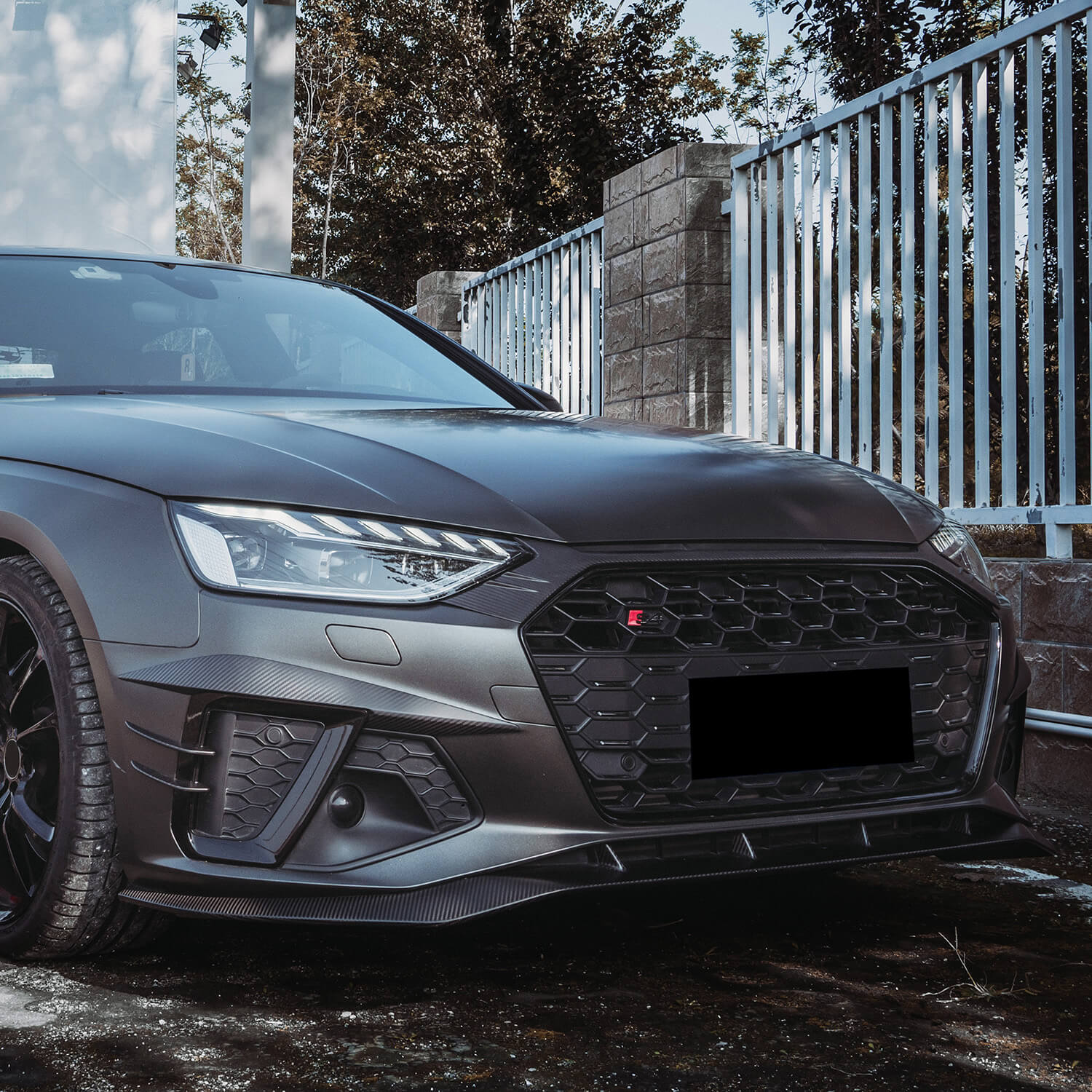 Asign Real Carbon Fiber Front Splitter For B9.5 2020-2024 Audi A4/S4