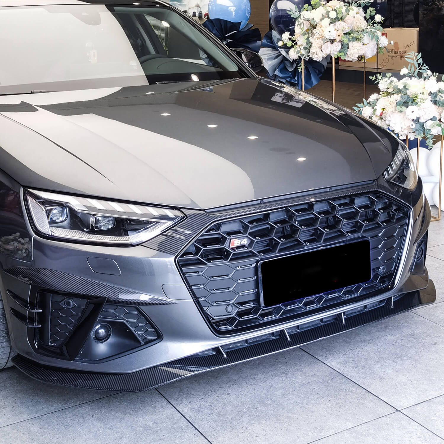 Asign Real Carbon Fiber Front Splitter For B9.5 2020-2024 Audi A4/S4