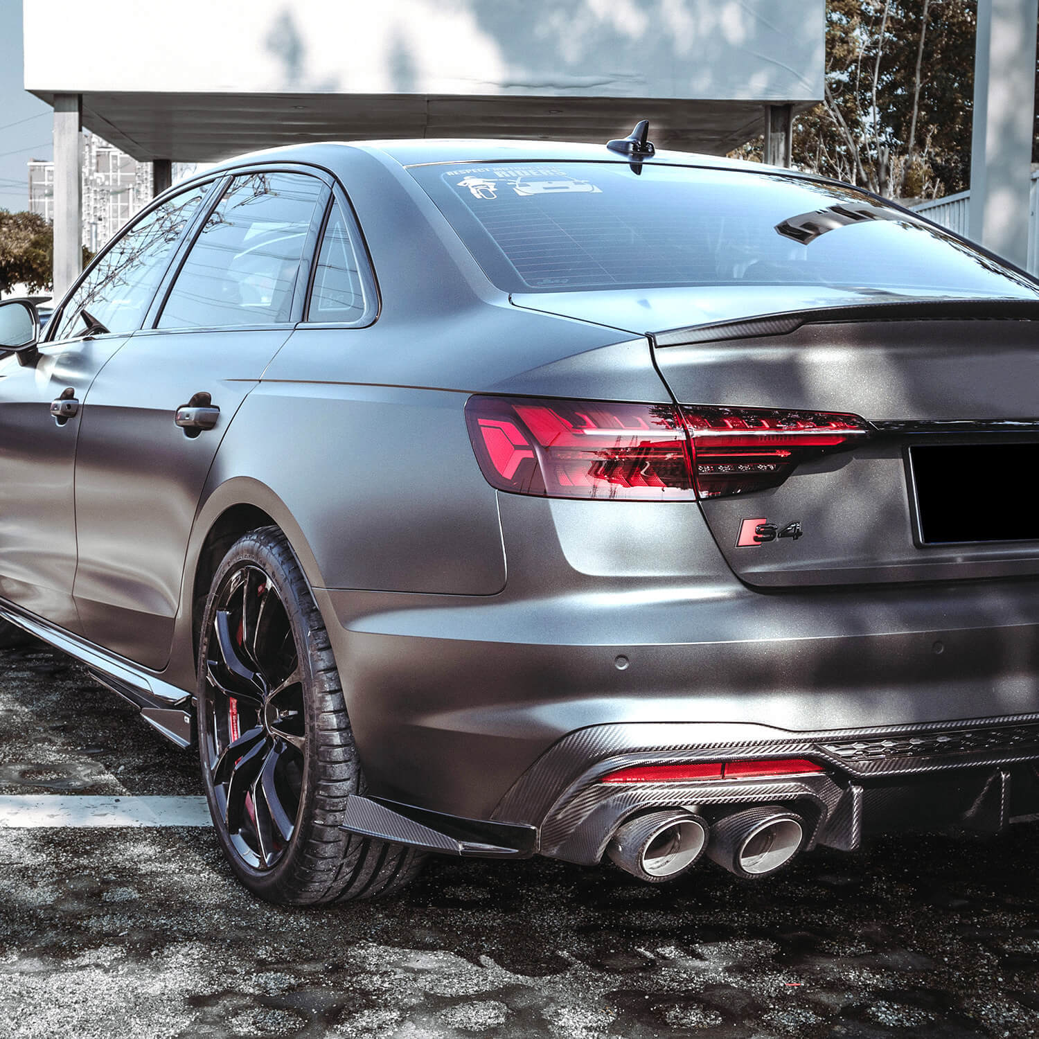 Asign Real Carbon Fiber Side Skirts For B9/B9.5 2016-2024 Audi A4/S4