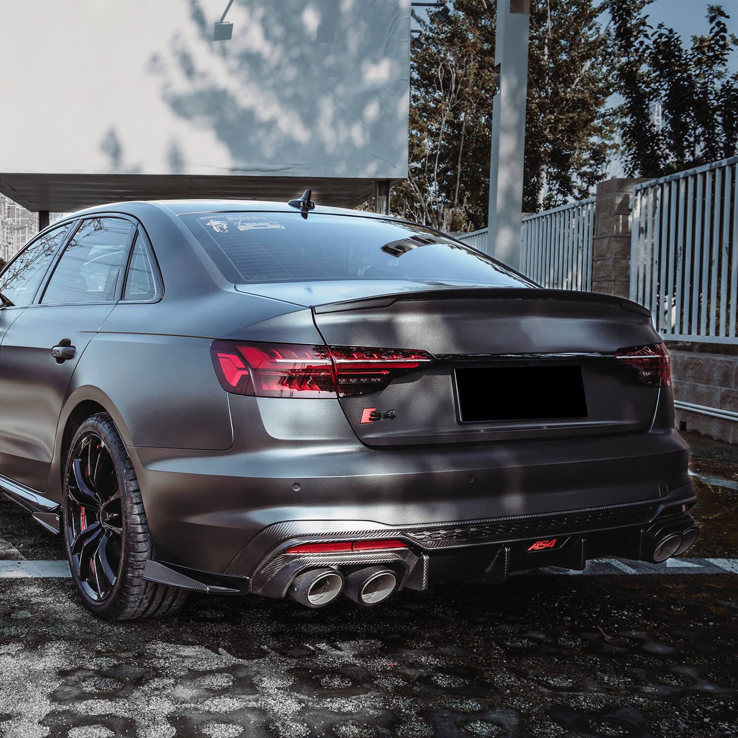 Asign Real Carbon Fiber Exhaust Tips For B9.5 2020-2024 Audi A4/S4