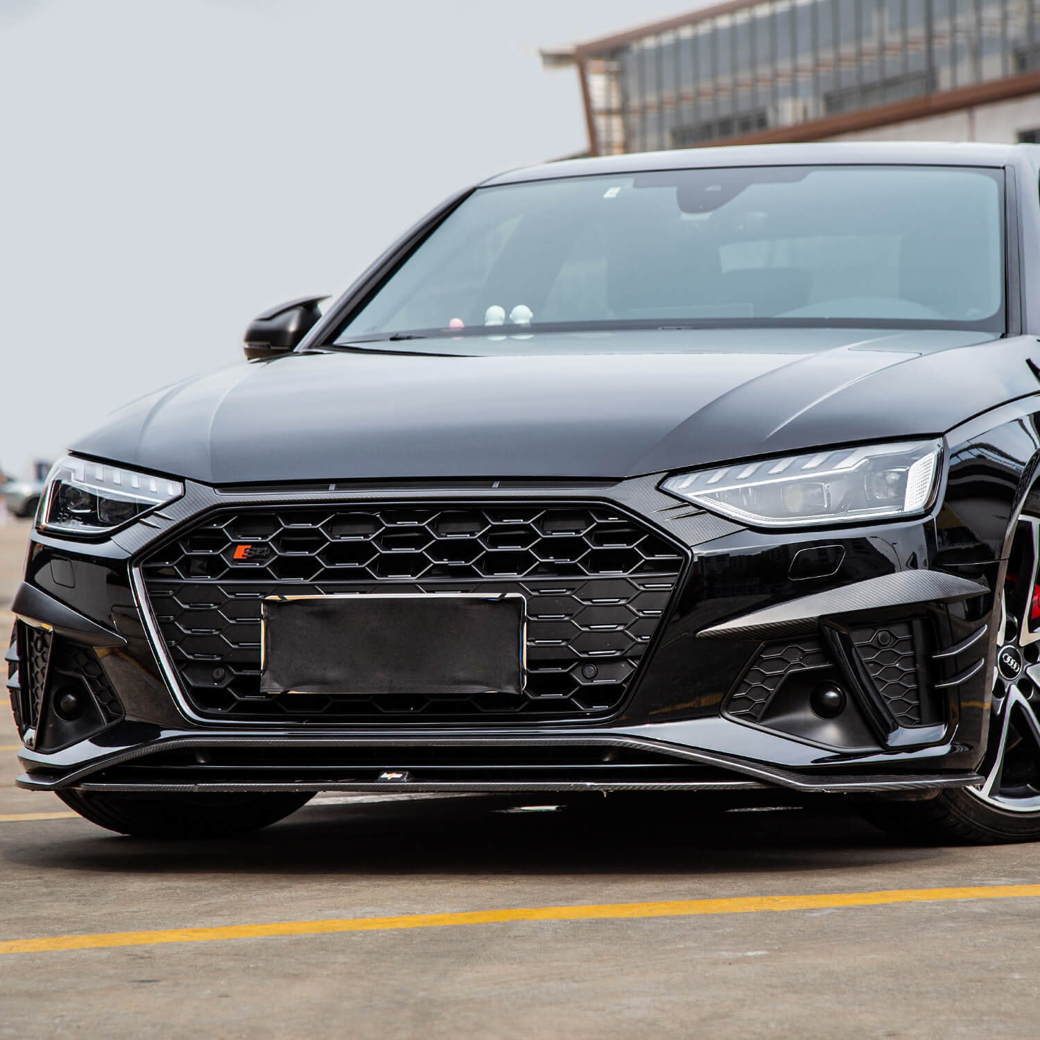 Asign Real Carbon Fiber Fog Lights Grilles For B9.5 2020-2024 Audi A4/S4