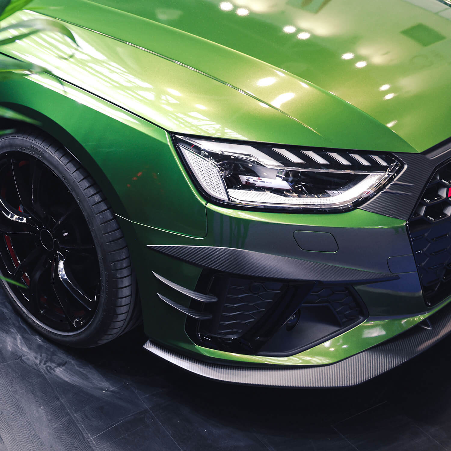 Asign Real Carbon Fiber Fog Lights Grilles For 2020-2024 B9.5 Audi A4/S4