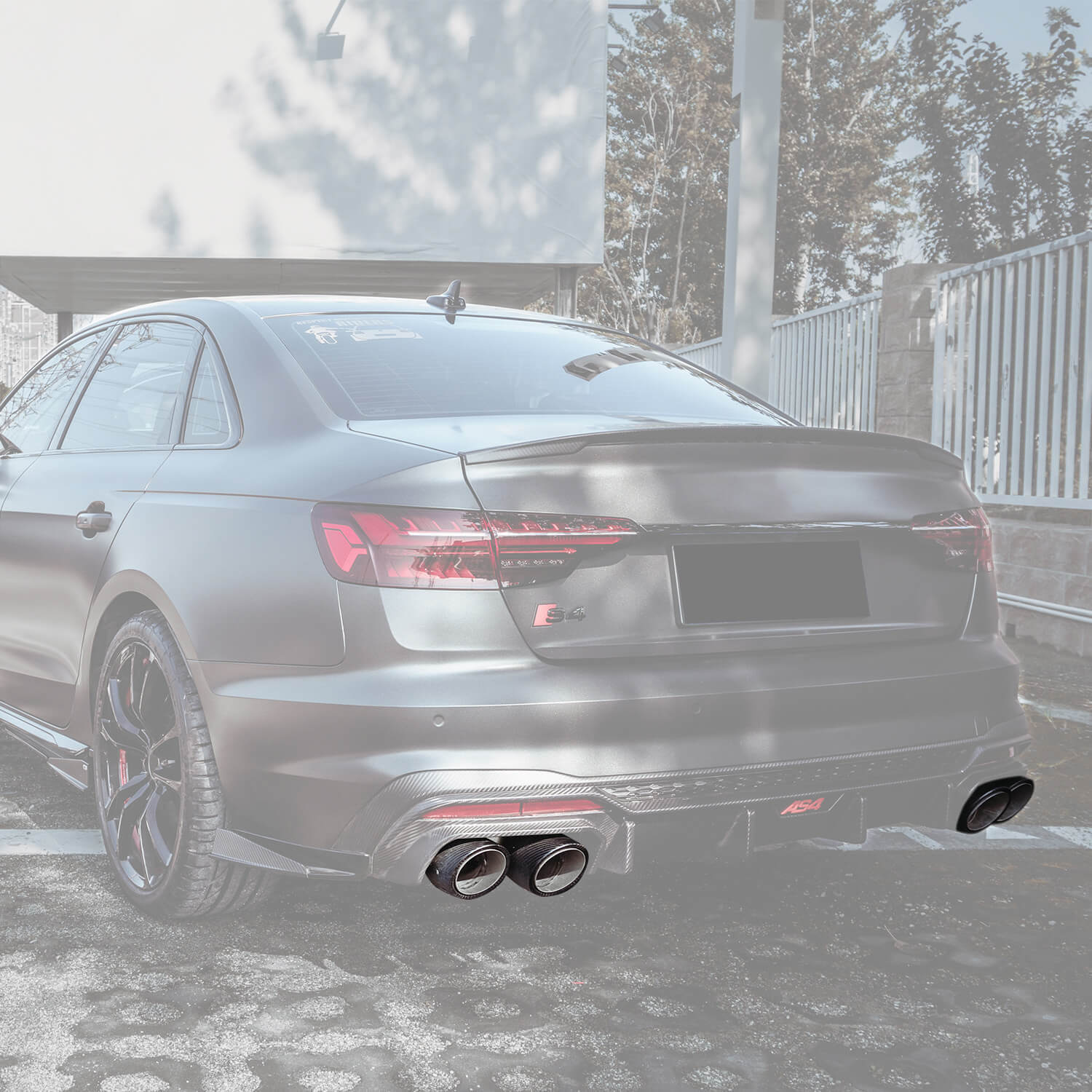 Asign Real Carbon Fiber Exhaust Tips For B9.5 2020-2024 Audi A4/S4