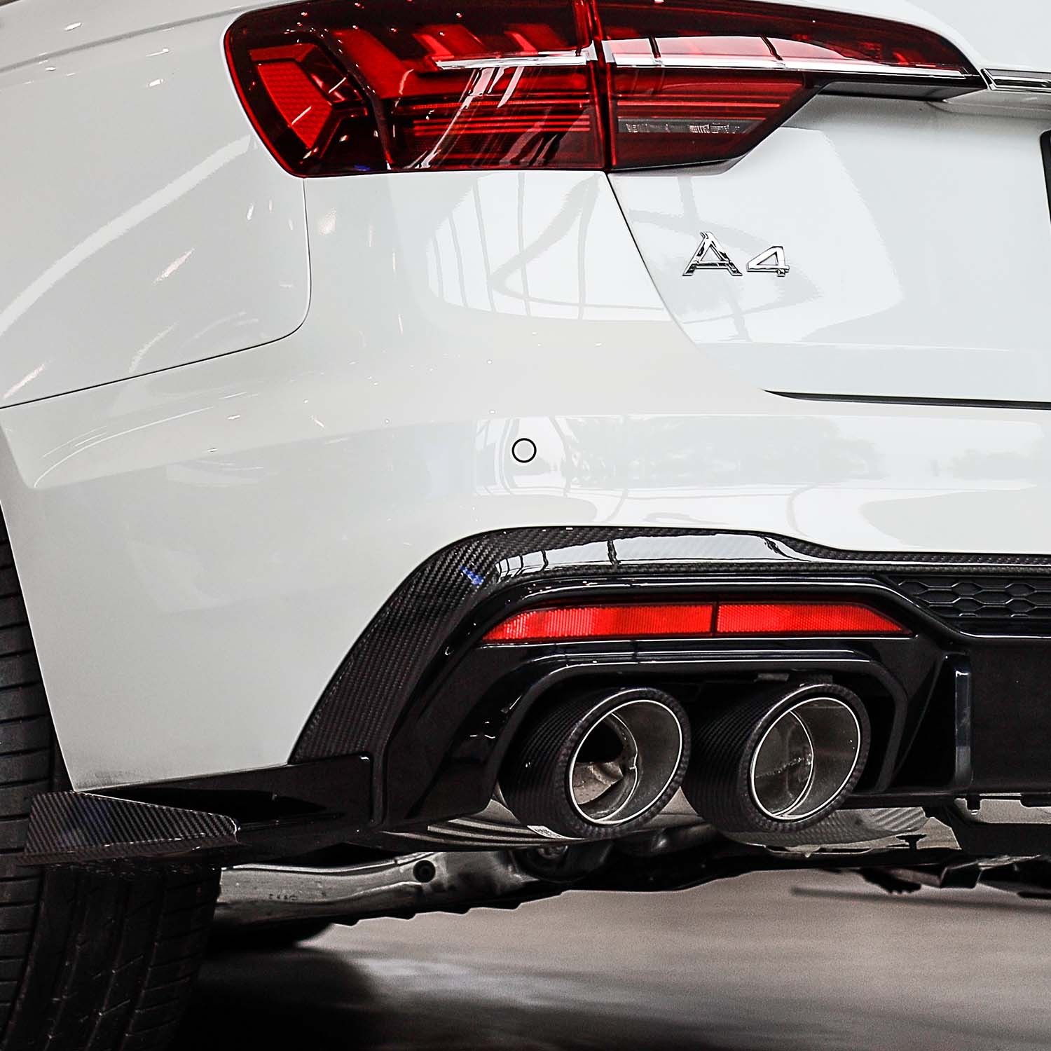 Asign Real Carbon Fiber Exhaust Tips For B9.5 2020-2024 Audi A4/S4