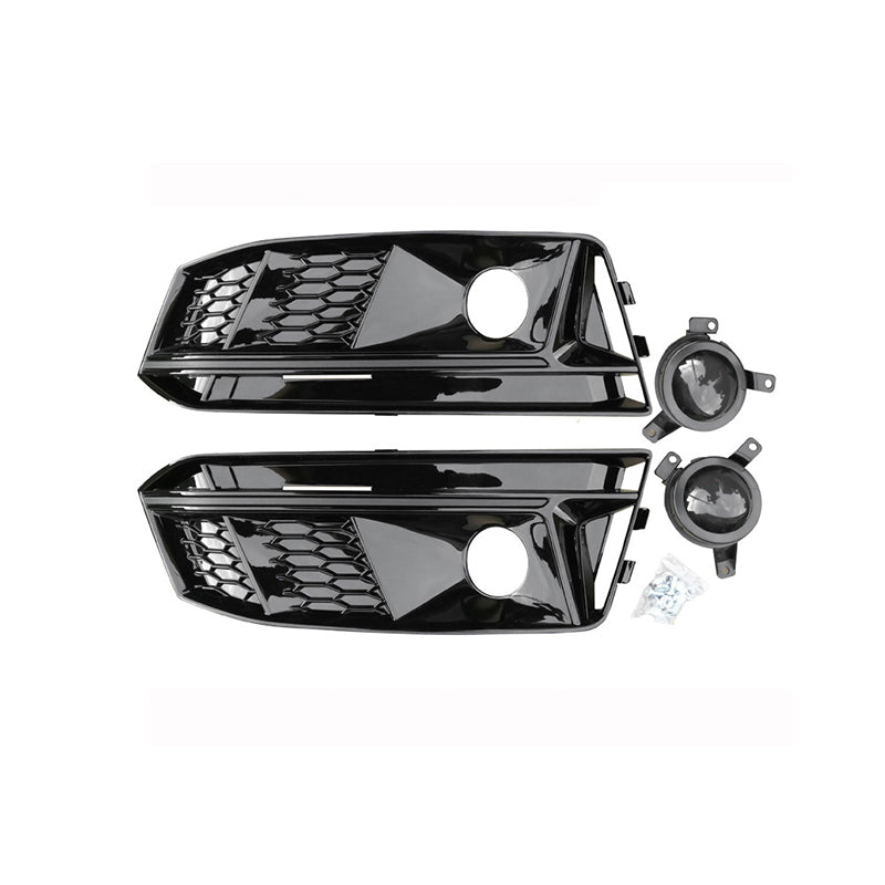 2017-2019 Audi RS4 Style S line Fog Light Grilles For Audi A4 S4 B9