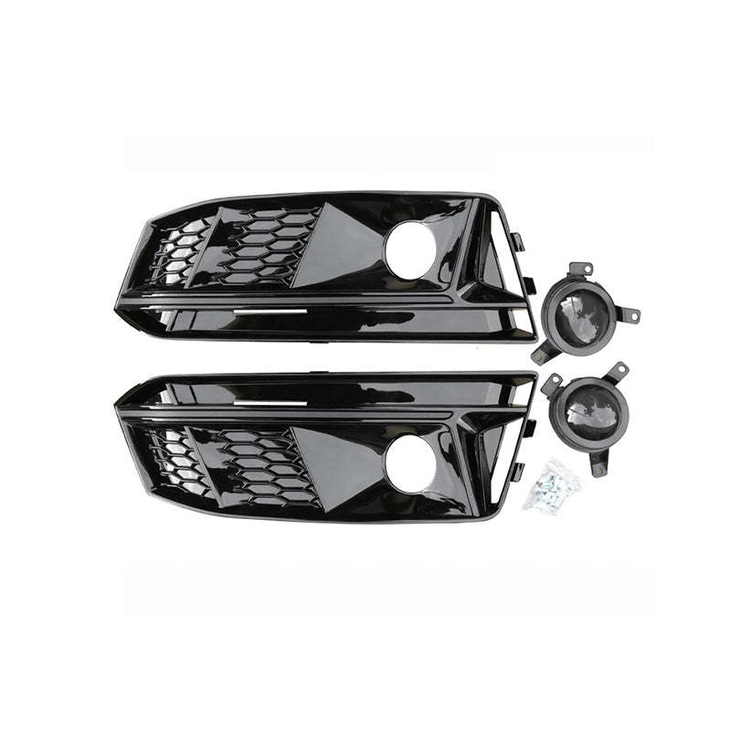 2017-2019 Audi RS4 Style S line Fog Light Grilles For Audi A4 S4 B9