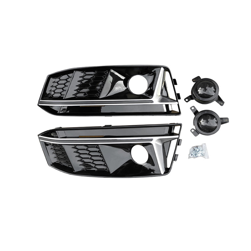 2017-2019 Audi RS4 Style S line Fog Light Grilles For Audi A4 S4 B9