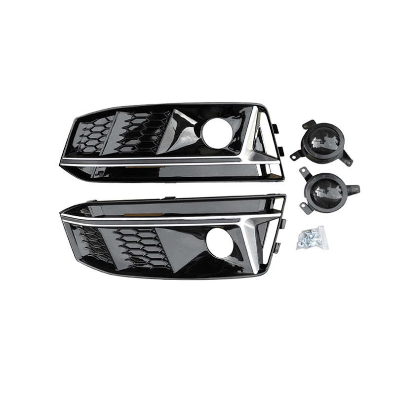 2017-2019 Audi RS4 Style S line Fog Light Grilles For Audi A4 S4 B9