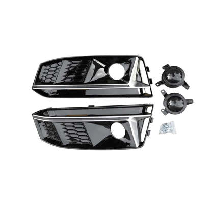 2017-2019 Audi RS4 Style S line Fog Light Grilles For Audi A4 S4 B9