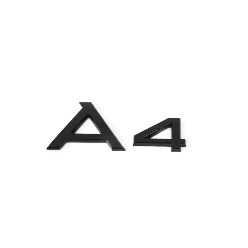 Asign Audi Blackout Rear Emblem Replacement Black Audi Lettering Badge For All Models - A3 to A8 S3 to S8 Q3 Q5 Q7 SQ RS