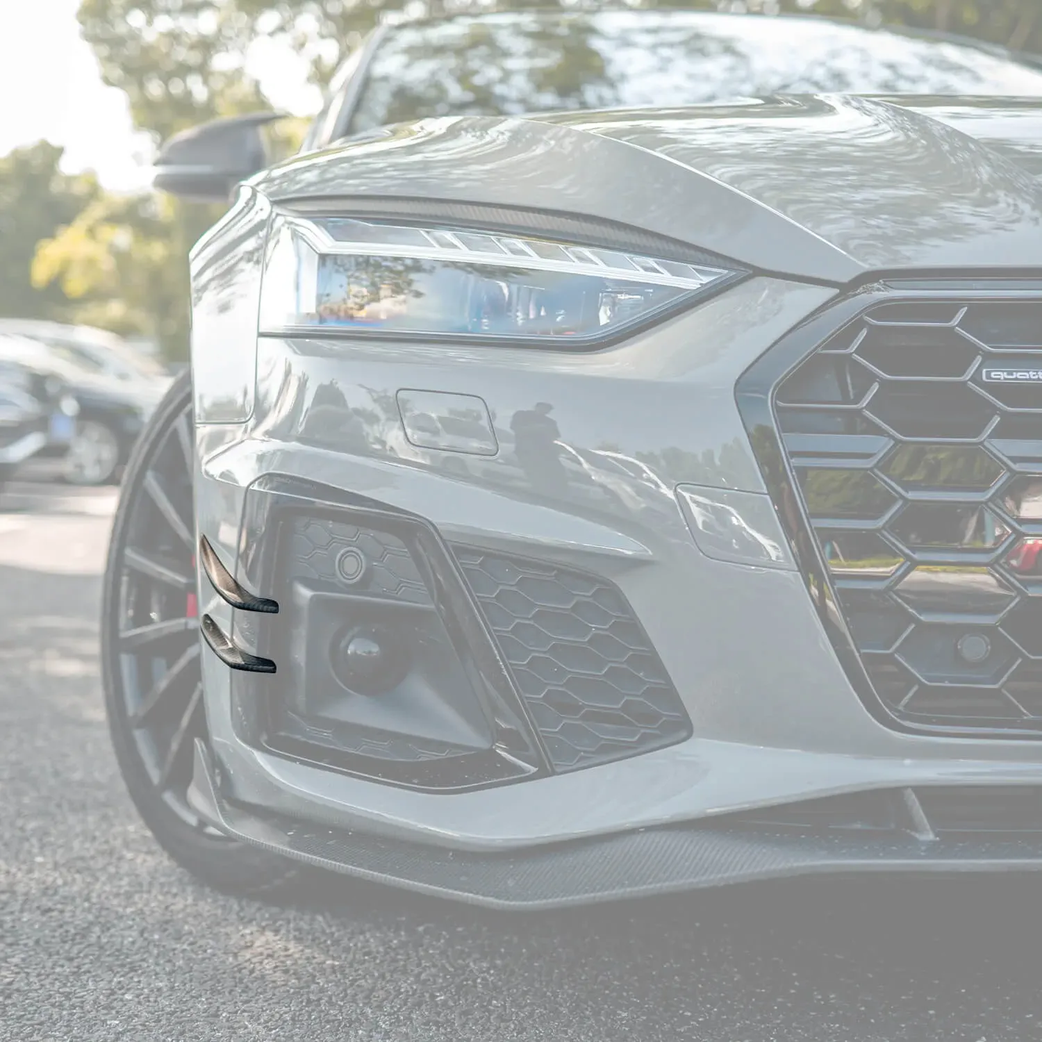 Audi B9.5 A5/S5 Carbon Fiber Exterior Upgrade: Front Splitter, Canard Set & Fender Emblems