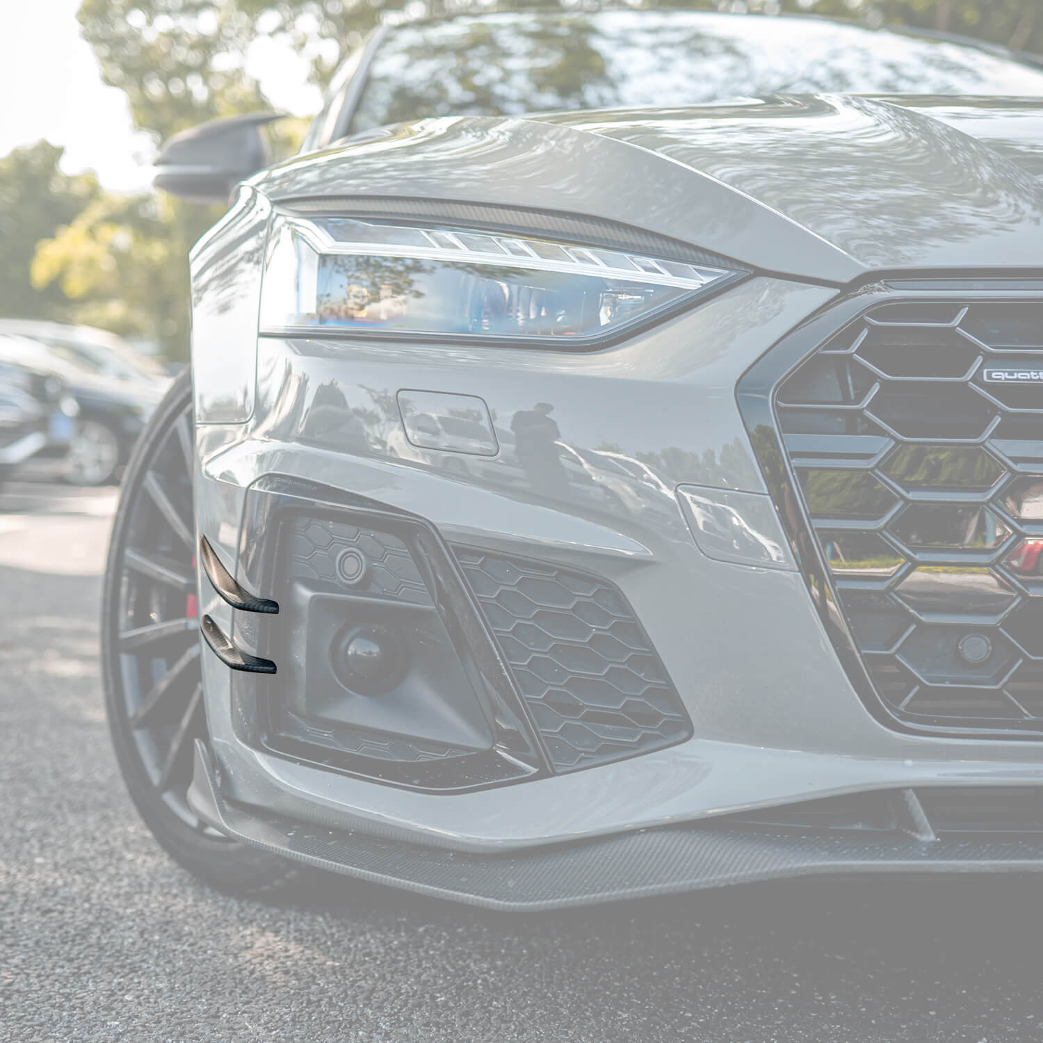 Asigncar Carbon Fiber Front Splitter Canard For B9.5 2020-2024 Audi A5/S5