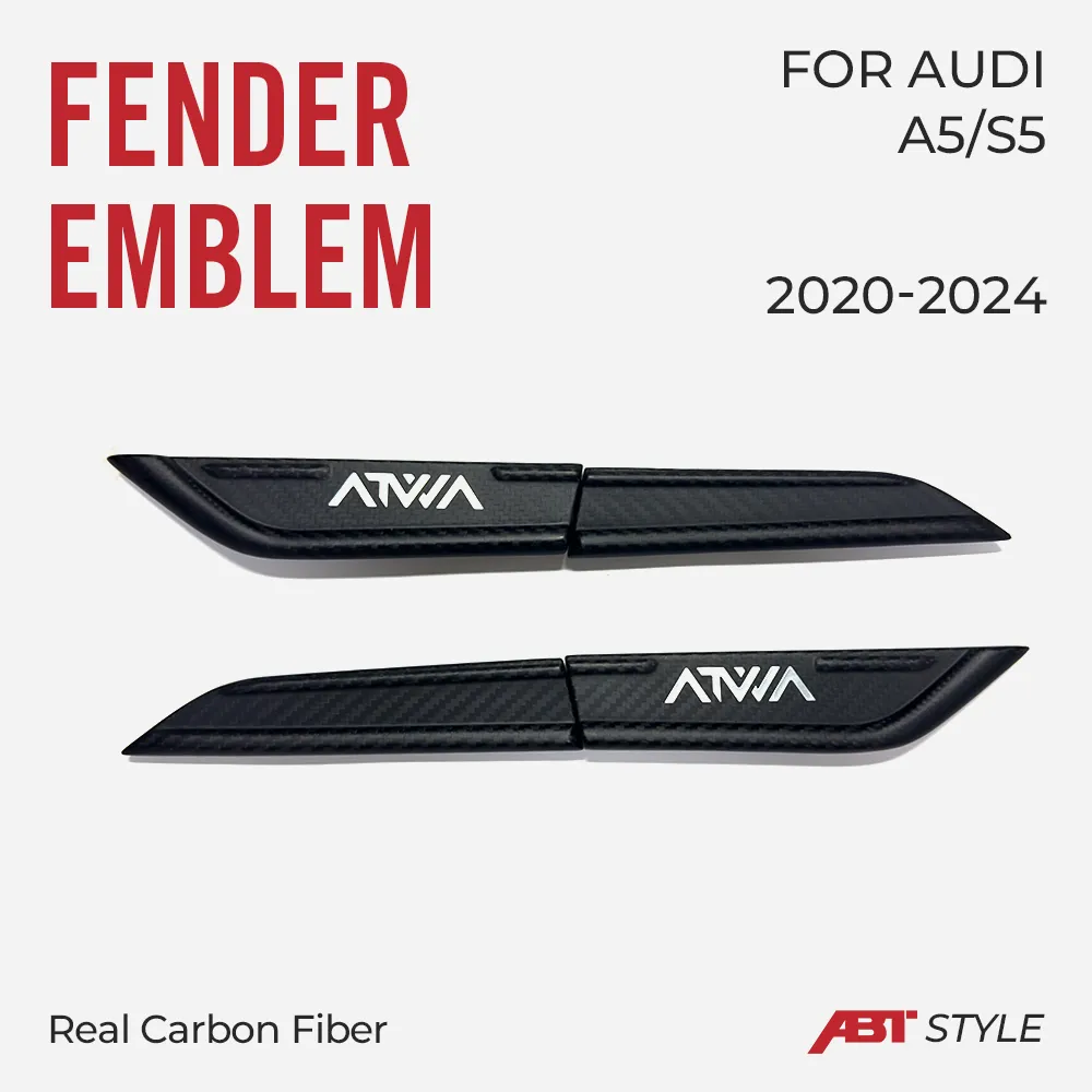 Audi B9.5 A5/S5 Carbon Fiber Exterior Upgrade: Front Splitter, Canard Set & Fender Emblems