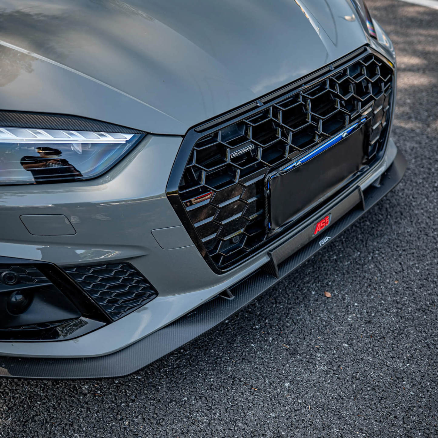 Asigncar Carbon Fiber Front Splitter For B9.5 2020-2024 Audi A5/S5