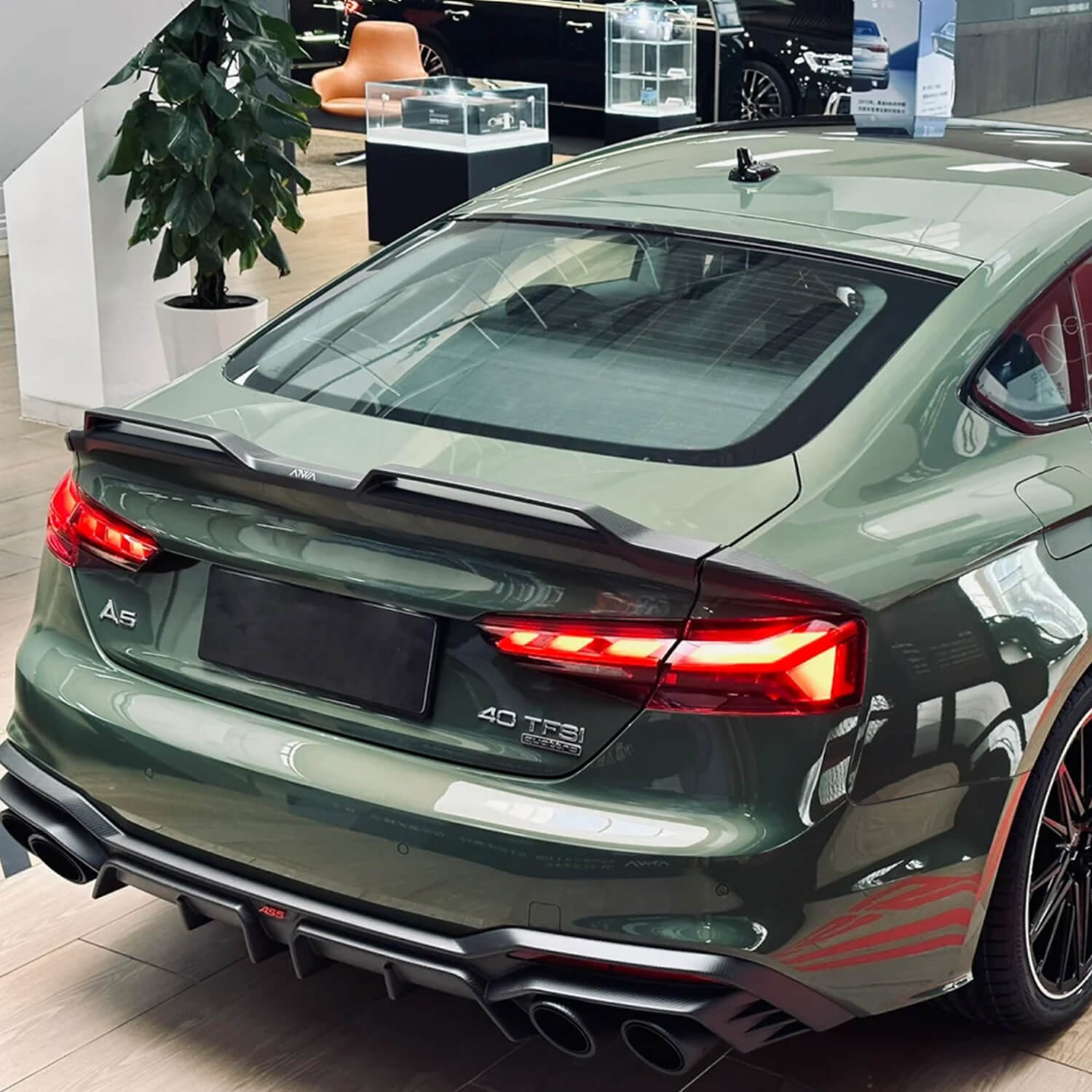 Asigncar Real Carbon Fiber Rear Spoiler High-Performance Aerodynamic Design For Audi A5/S5