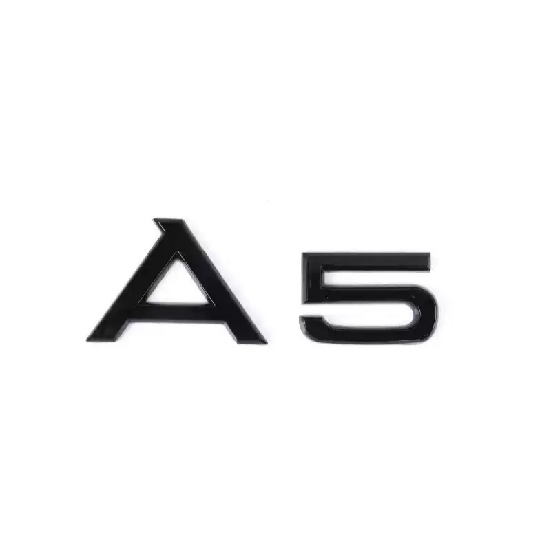 Asign Audi Blackout Rear Emblem Replacement Black Audi Lettering Badge For All Models - A3 to A8 S3 to S8 Q3 Q5 Q7 SQ RS