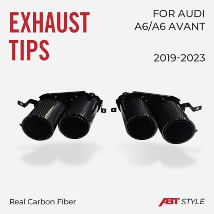 Asign Real Carbon Fiber Exhaust Tips For C8 2019-2023 Audi A6