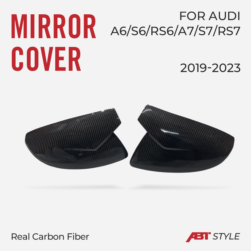 Asign Real Carbon Fiber Side Mirror Covers For Universal C8 2019-2023 Audi A6/S6/RS6/A7/S7/RS7 