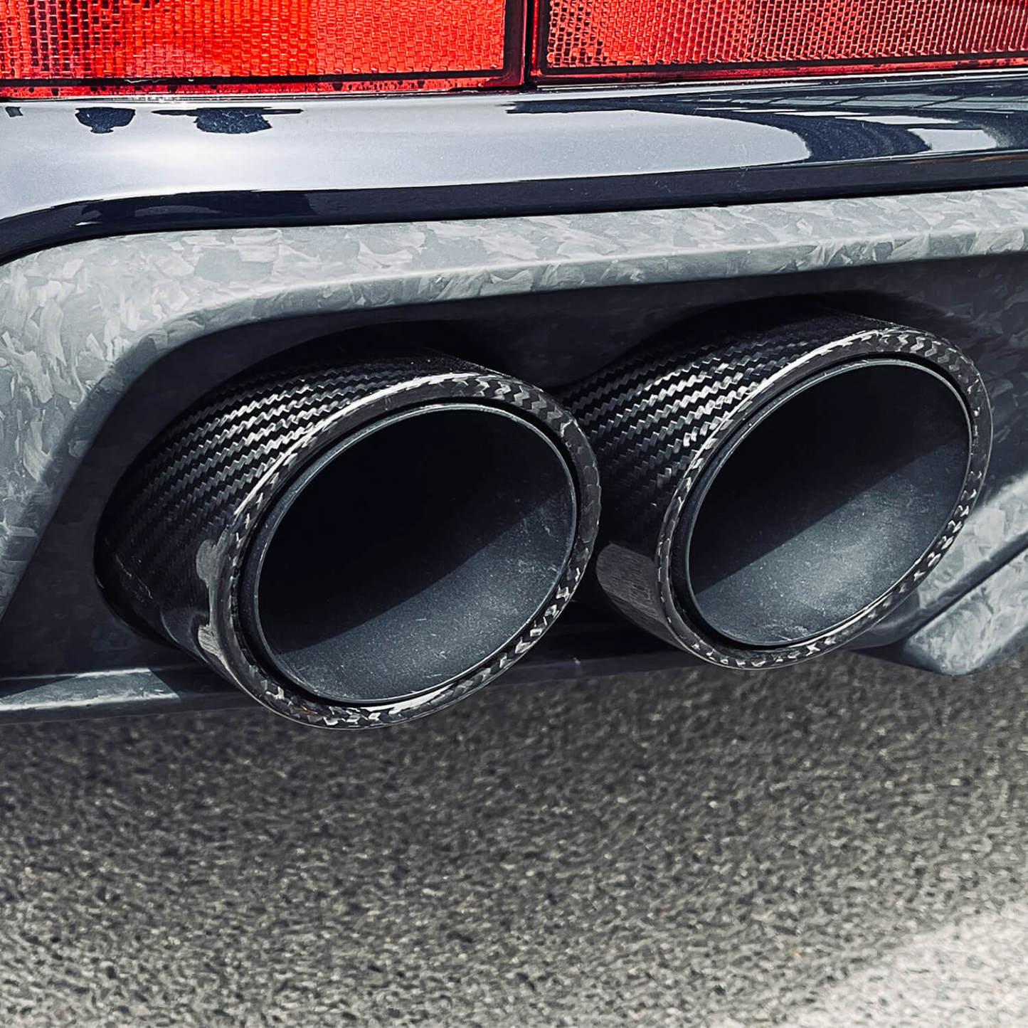 Asign Real Carbon Fiber Exhaust Tips For C8 Audi A6 2019-2023