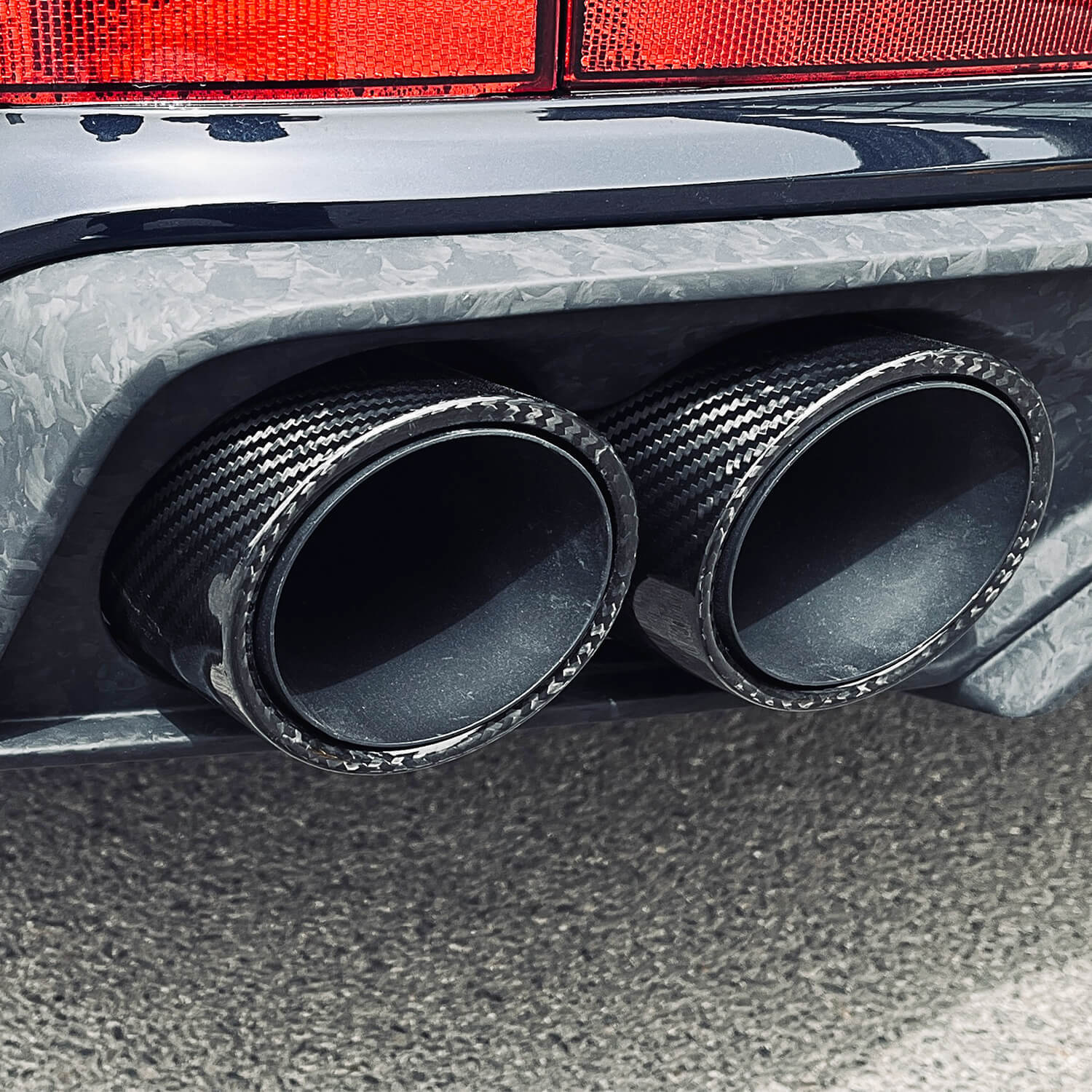 Asign Real Carbon Fiber Exhaust Tips For C8 Audi A6 2019-2023