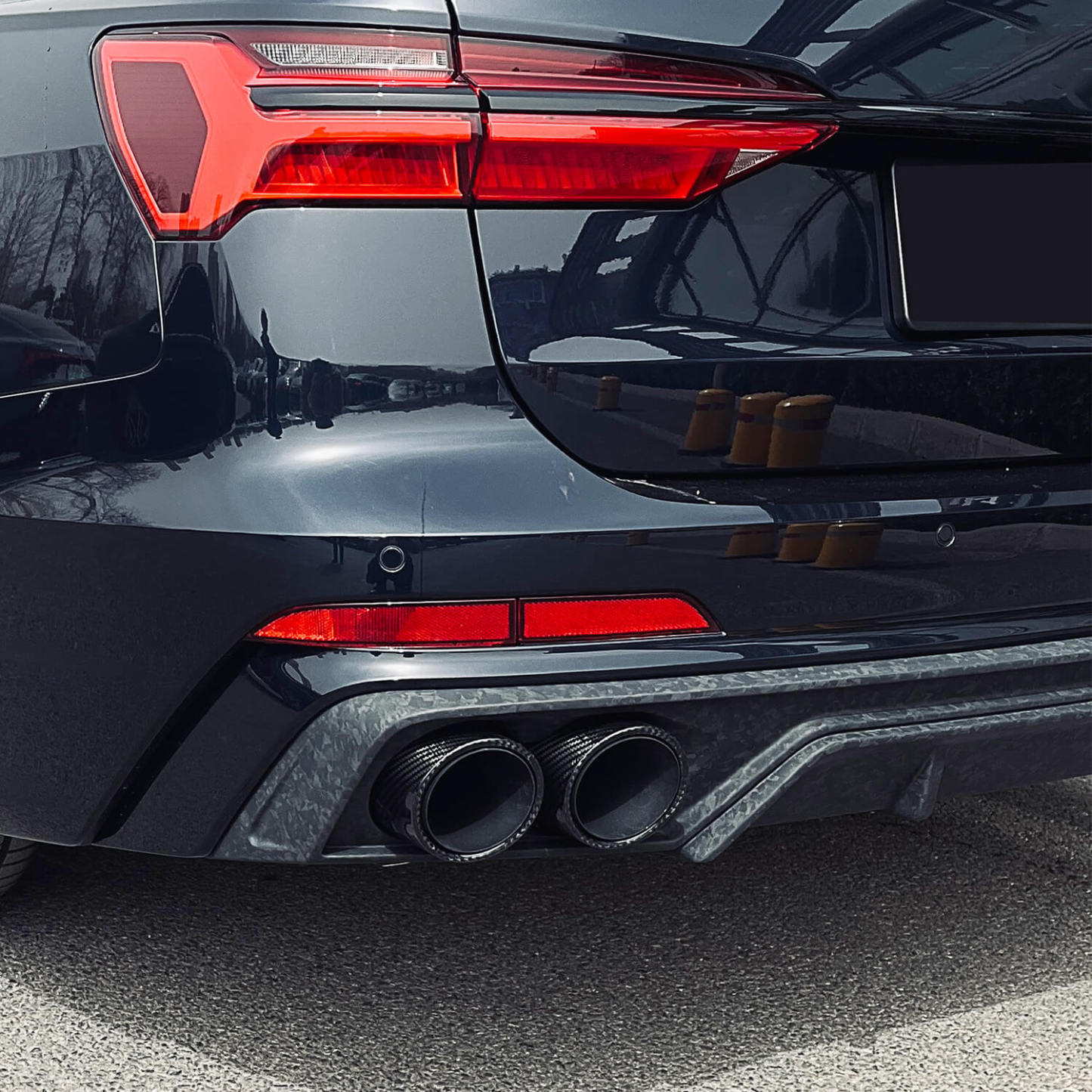Asign Real Carbon Fiber Rear Diffuser For C8 2019-2023 Audi A6