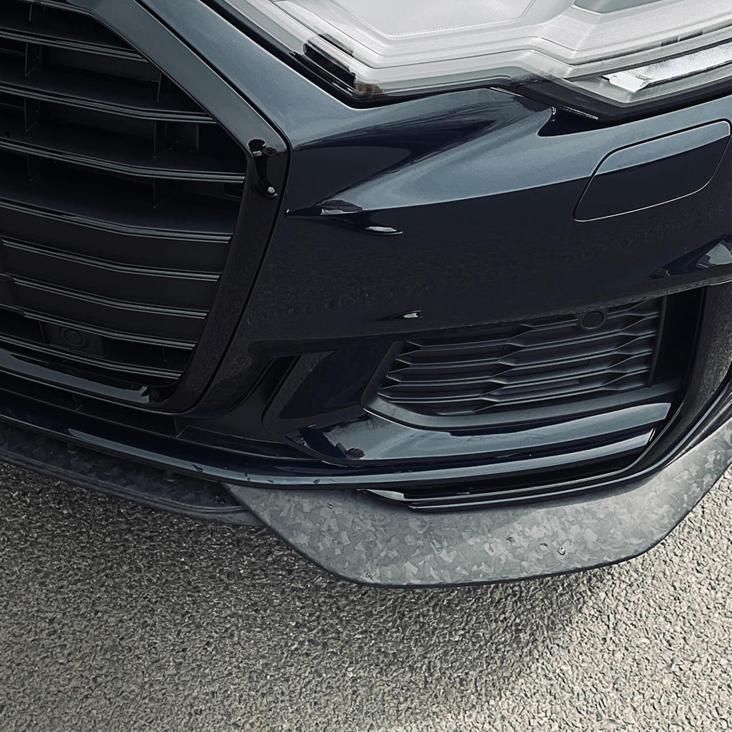 Asign Real Carbon Fiber Front Splitter For C8 Audi A6 2019-2023