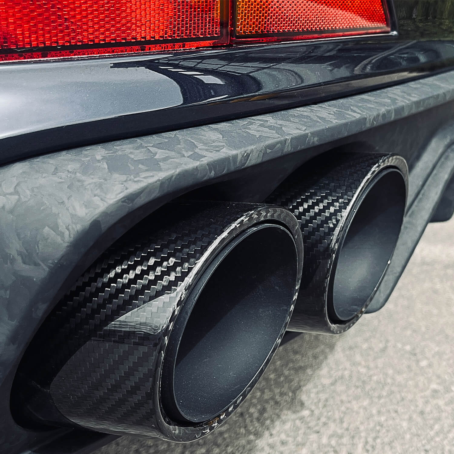 Asign Real Carbon Fiber Exhaust Tips For C8 Audi A6 2019-2023