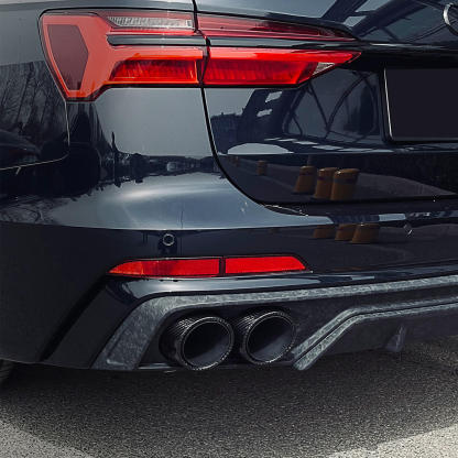 Asign Real Carbon Fiber Exhaust Tips For C8 2019-2023 Audi A6