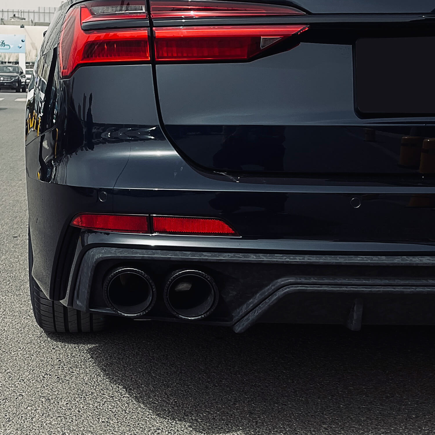Asign Real Carbon Fiber Rear Diffuser For C8 2019-2023 Audi A6