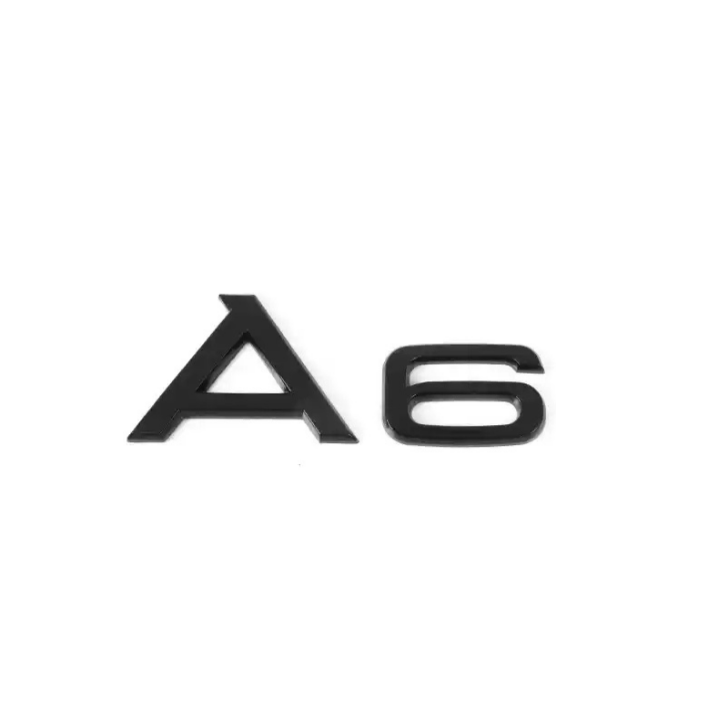 Asign Audi Blackout Rear Emblem Replacement Black Audi Lettering Badge For All Models - A3 to A8 S3 to S8 Q3 Q5 Q7 SQ RS