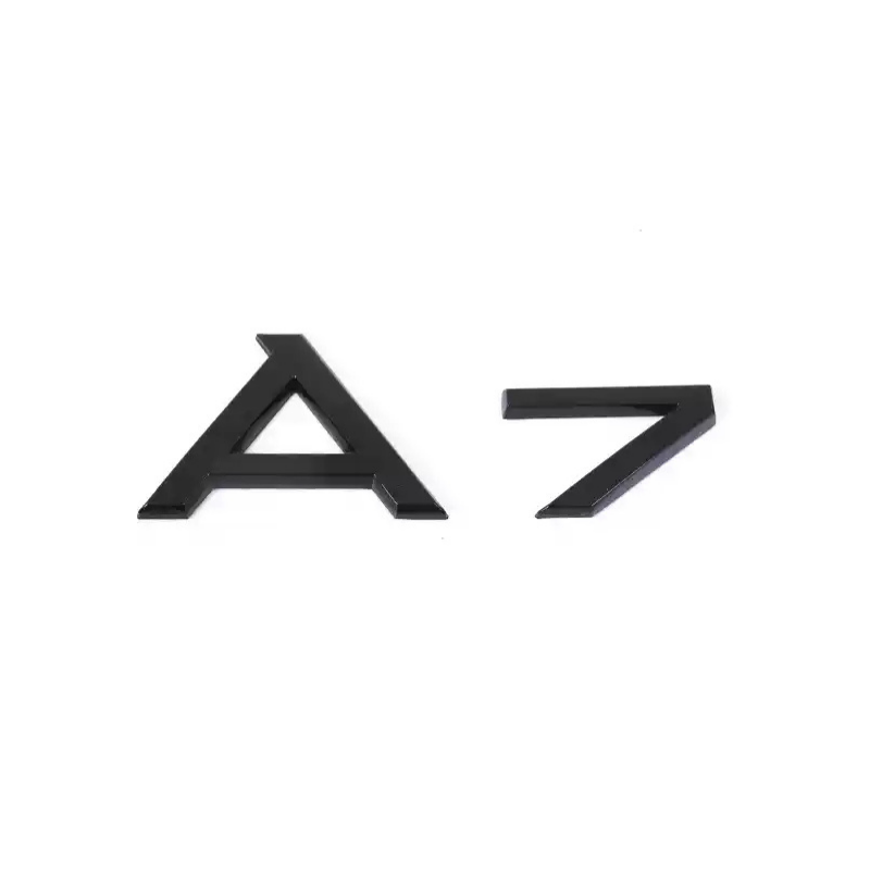 Asign Audi Blackout Rear Emblem Replacement Black Audi Lettering Badge For All Models - A3 to A8 S3 to S8 Q3 Q5 Q7 SQ RS