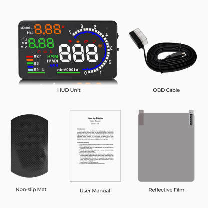Asigncar A8 Heads-Up Display (HUD) OBD2 for Audi Car