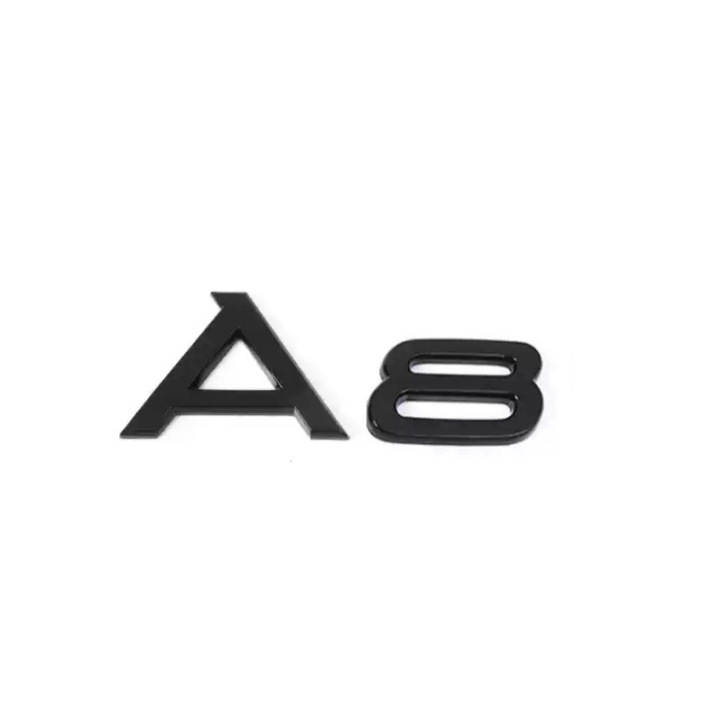 Asign Audi Blackout Rear Emblem Replacement Black Audi Lettering Badge For All Models - A3 to A8 S3 to S8 Q3 Q5 Q7 SQ RS