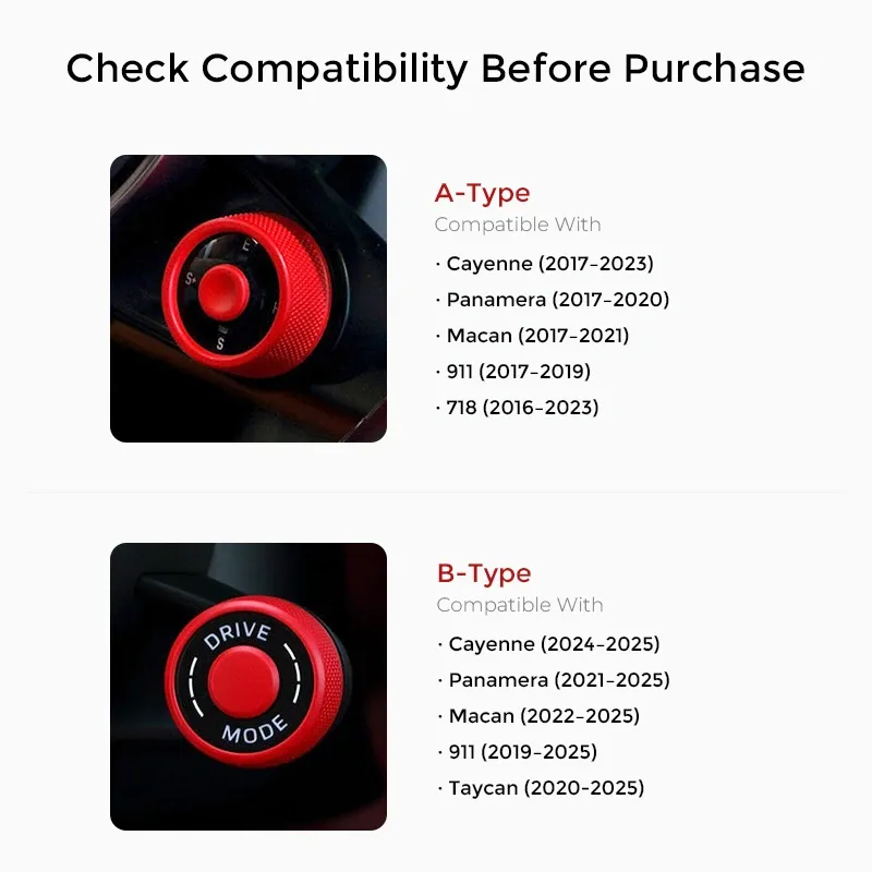 Asign Painted Drive Mode Selector Switch Dial for Porsche Cayenne/Panamera/718/Macan/911