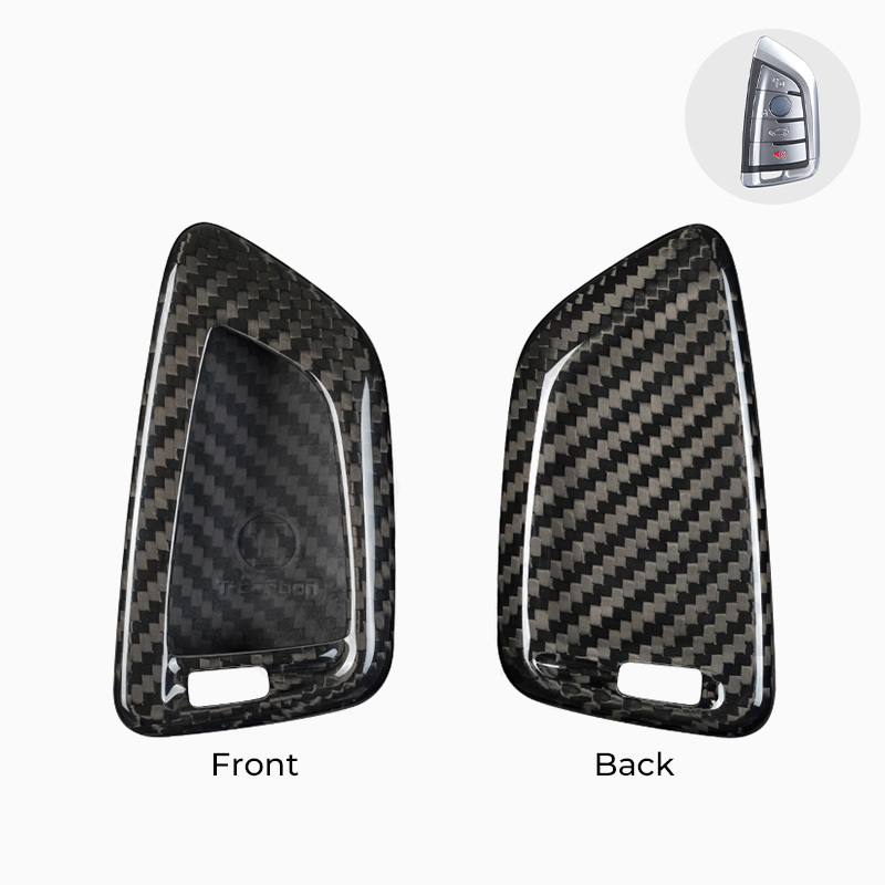 Asign Carbon Fiber Car Key Fob Cover Shell Case For BMW Keys