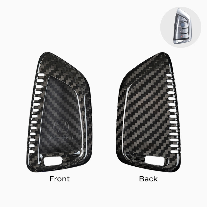 Asign Carbon Fiber Car Key Fob Cover Shell Case For BMW Keys
