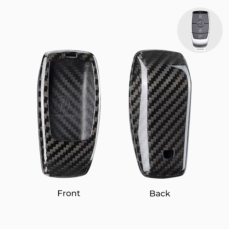 Asign Carbon Fiber Car Key Fob Cover Shell Case For Mercedes-Benz Keys