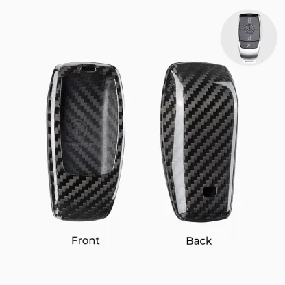 Asign Carbon Fiber Car Key Fob Cover Shell Case For Mercedes-Benz Keys