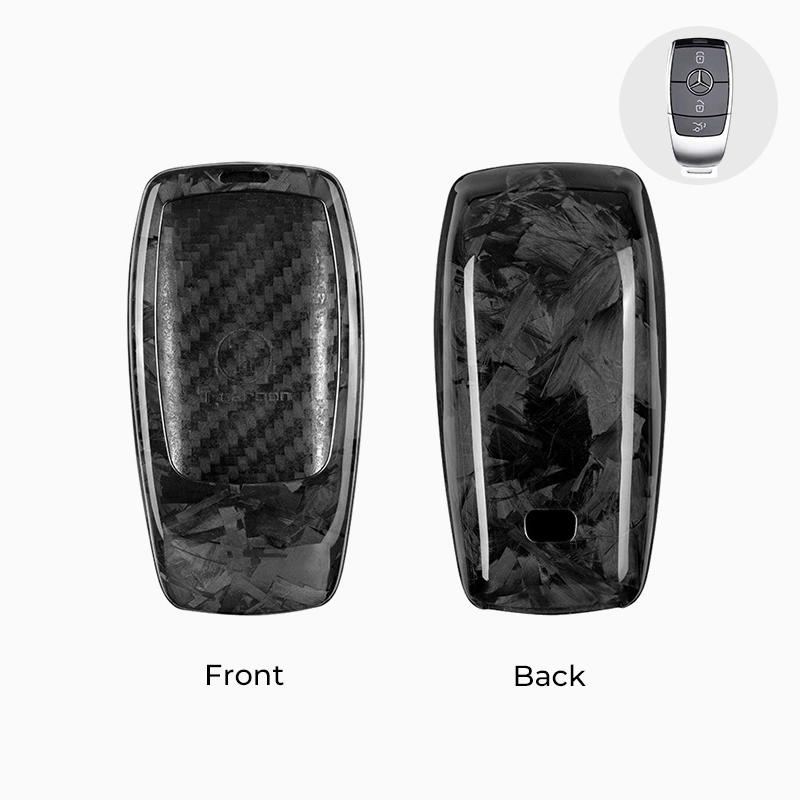 Asign Carbon Fiber Car Key Fob Cover Shell Case For Mercedes-Benz Keys