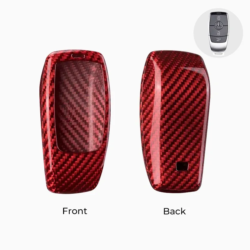 Asign Carbon Fiber Car Key Fob Cover Shell Case For Mercedes-Benz Keys
