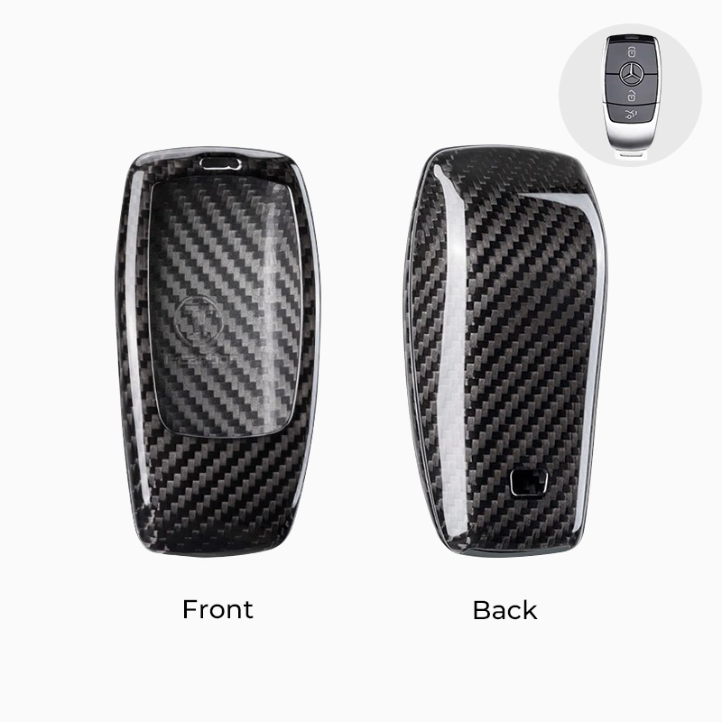 Asign Carbon Fiber Car Key Fob Cover Shell Case For Mercedes-Benz Keys