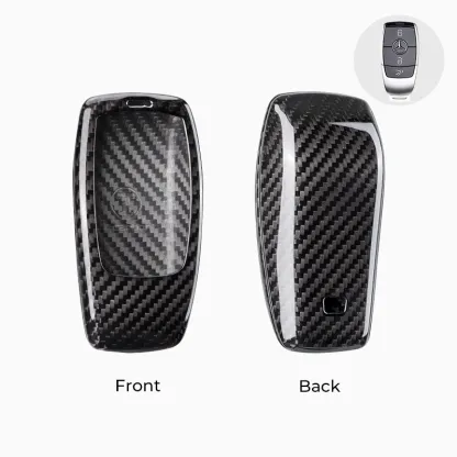 Asign Carbon Fiber Car Key Fob Cover Shell Case For Mercedes-Benz Keys