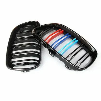 Asign BMW Double-Slat Replacement Kidney Grille Pair — Gloss Black or Real Carbon Fiber