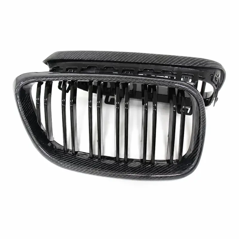 Asign BMW Double-Slat Replacement Kidney Grille Pair — Gloss Black or Real Carbon Fiber