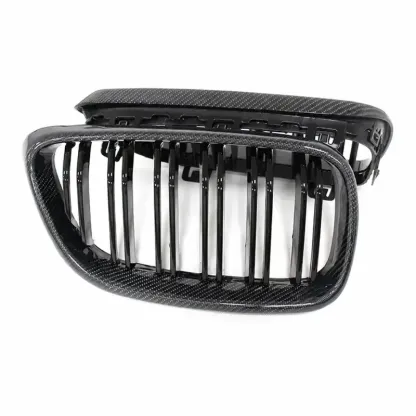 Asign BMW Double-Slat Replacement Kidney Grille Pair — Gloss Black or Real Carbon Fiber