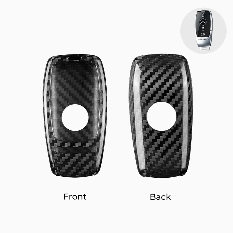 Asign Carbon Fiber Car Key Fob Cover Shell Case For Mercedes-Benz Keys