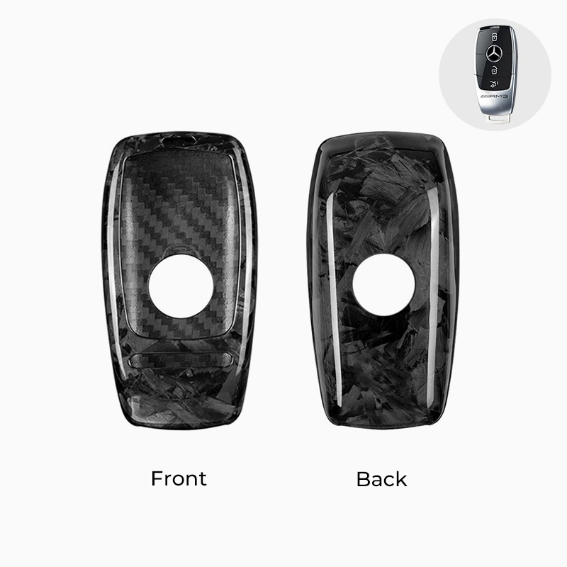 Asign Carbon Fiber Car Key Fob Cover Shell Case For Mercedes-Benz Keys