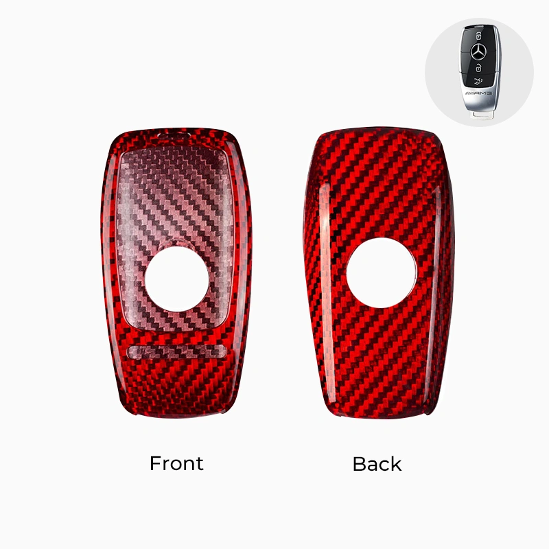 Asign Carbon Fiber Car Key Fob Cover Shell Case For Mercedes-Benz Keys